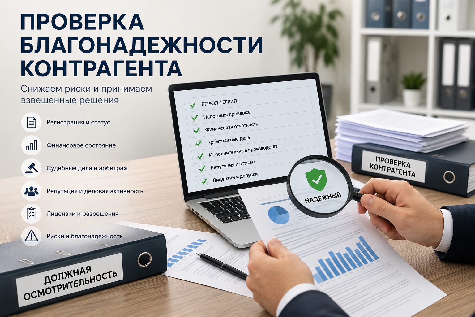 Проверка благонадежности контрагента перед заключением договора: анализ документов и деловых рисков